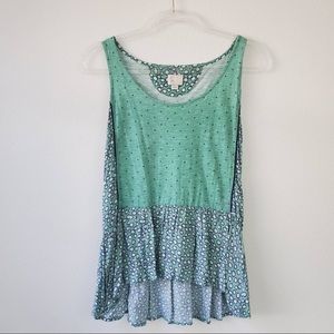 Anthropologie Peplum 100% cotton Tank | XS